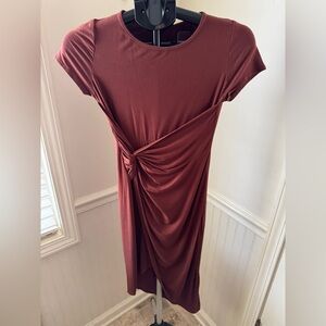 See You Monday Rust Brown Midi Dress Size Medium